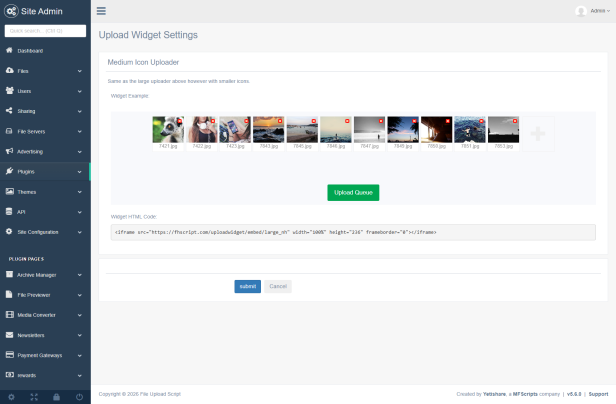 Admin Medium Icon Uploader Files